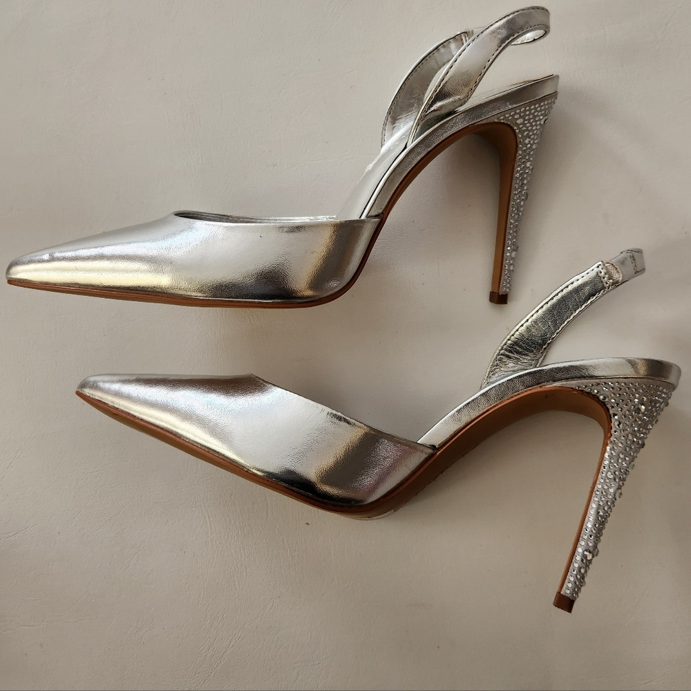 Karl Lagerfeld Paris chantel Sling back Stilleto Heels